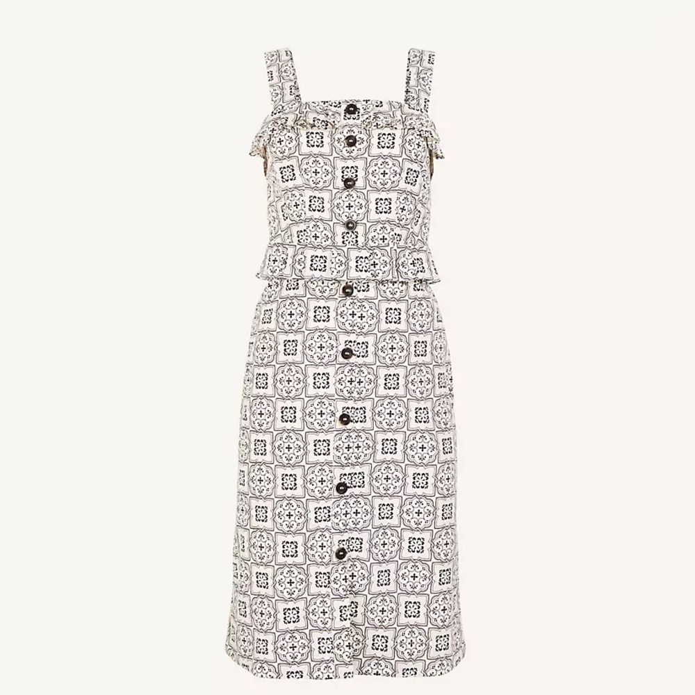 Ann Taylor Tiled Ruffle Sheath Dress